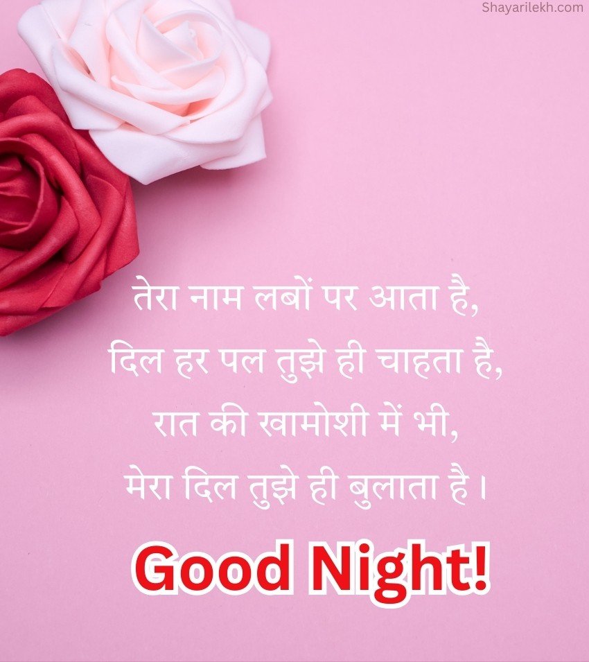 Short Good Night Love Shayari for WhatsApp Status