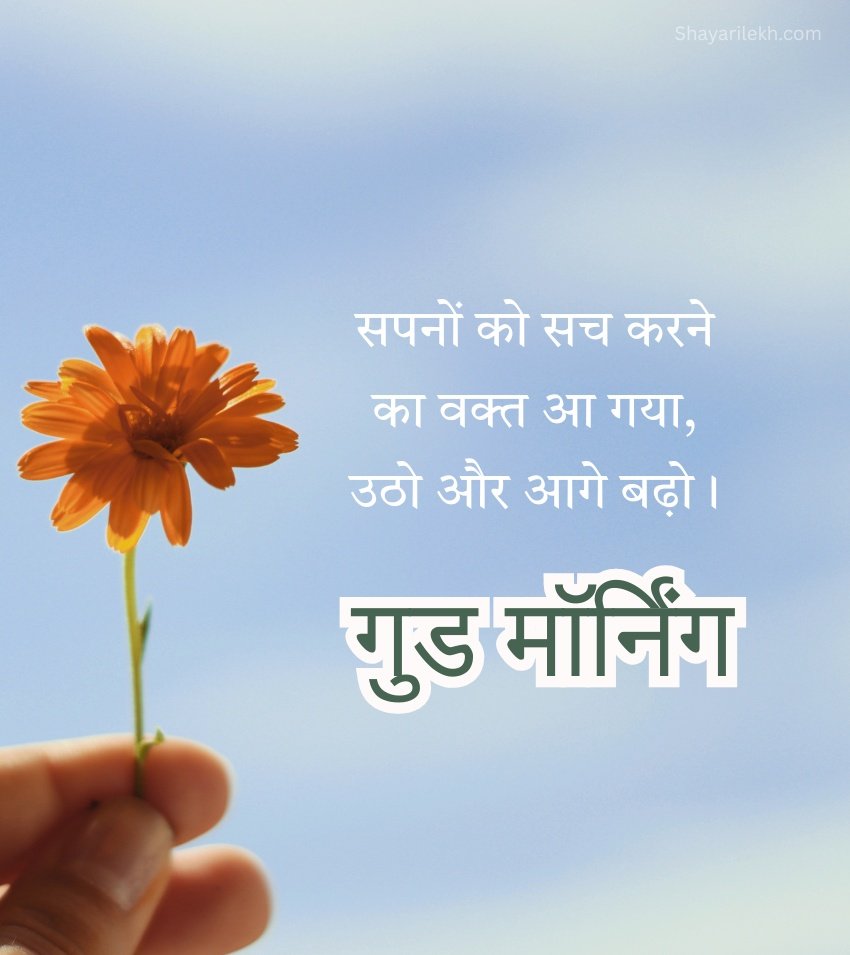 Fresh Good Morning Flower Images in Hindi