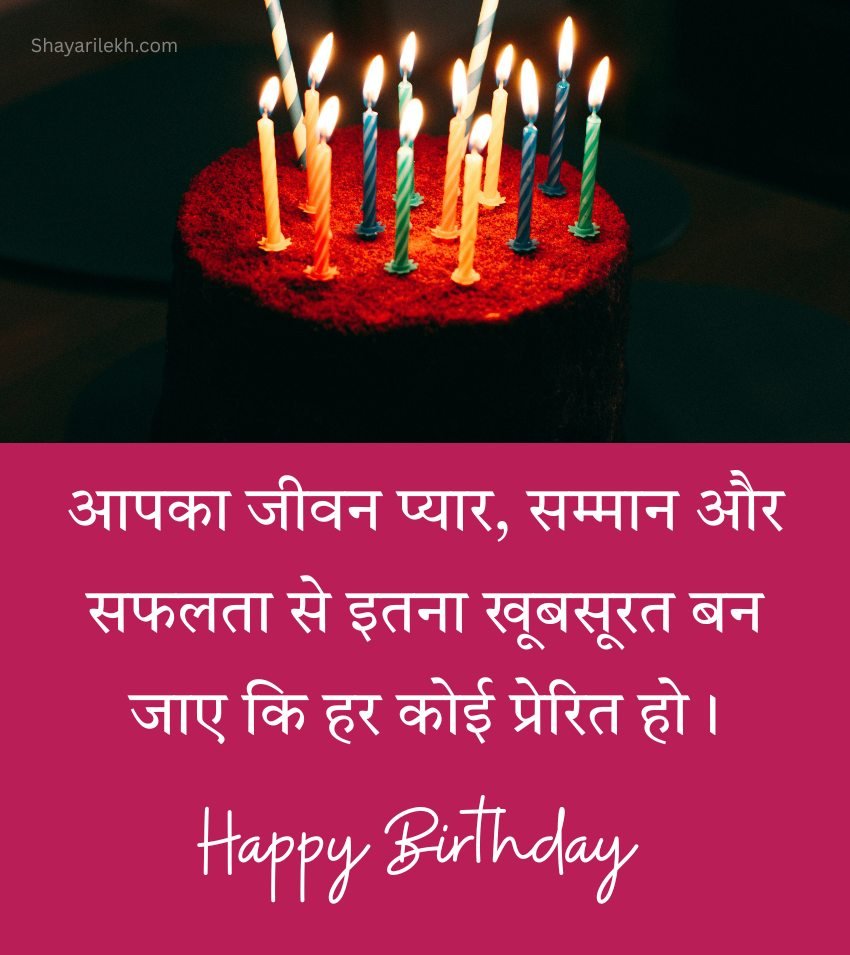 Happy Birthday Greetings Pics Hindi with Cake and Candle