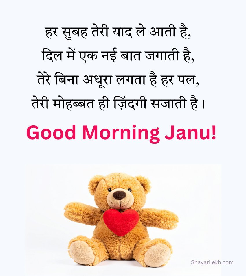 Good Morning Janu Sweetheart Wishes with Tea