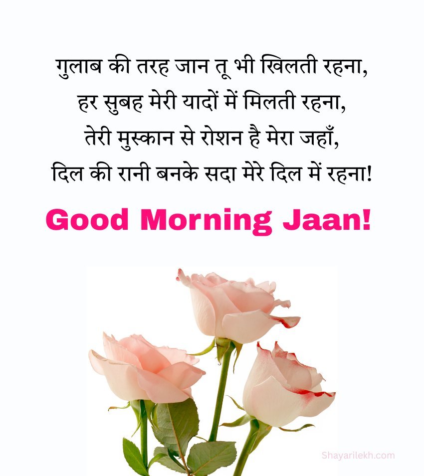 Good Morning Janu Shayari for Love Status Hindi