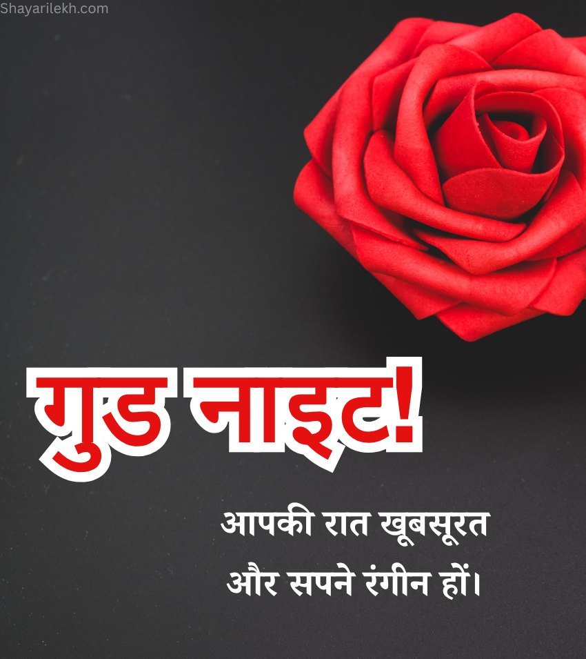 Romantic Shubh Ratri Red Rose Photos