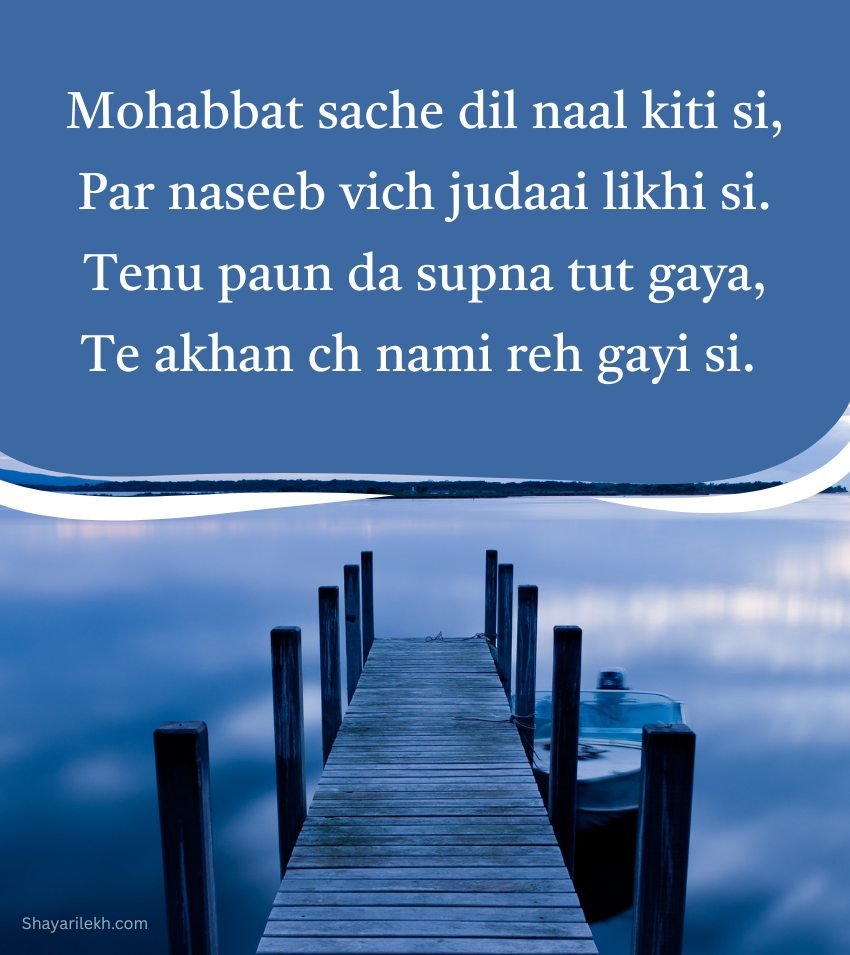 2 Lines Sad Love Shayari in Punjabi
