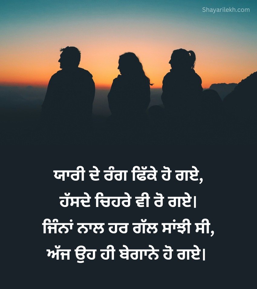 Sad Punjabi Shayari on Friendship