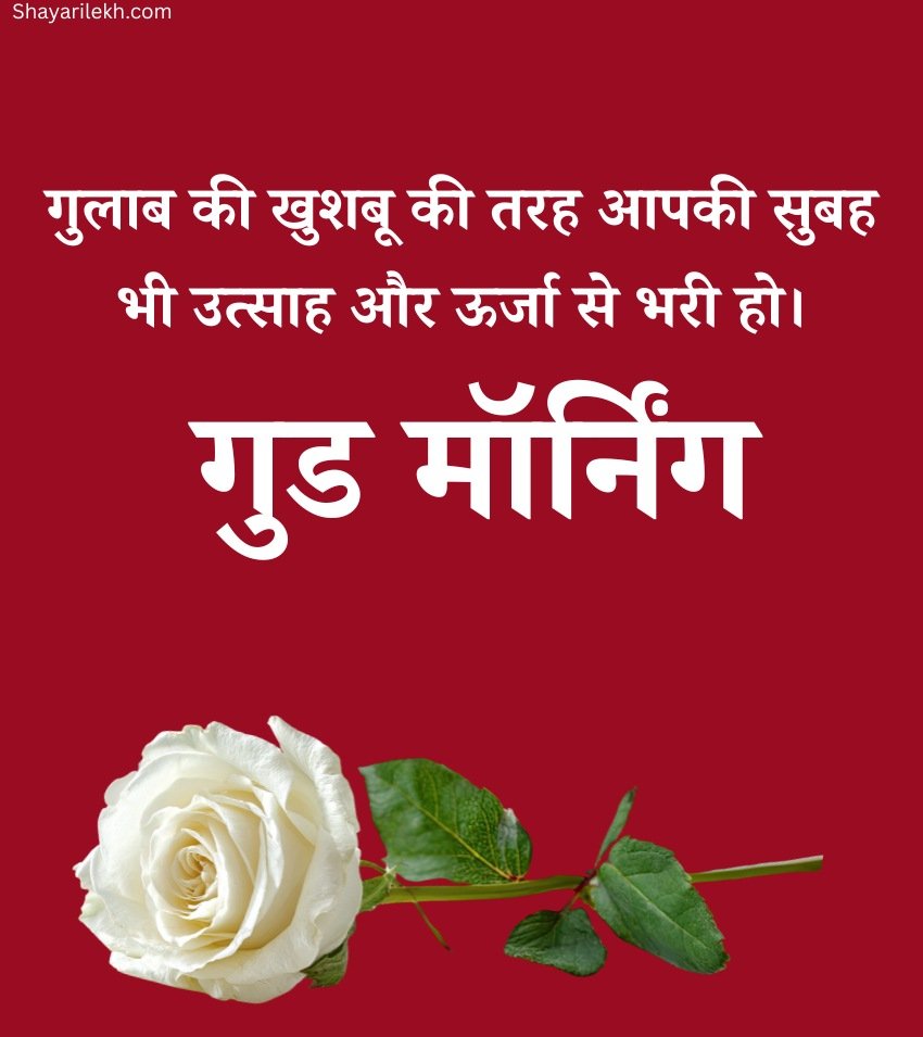 Good Morning Roses Images Hindi For WhatsApp