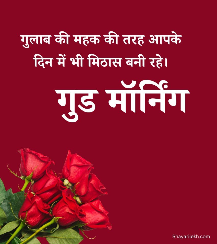 Best Good Morning Gulab Greetings In Hindi