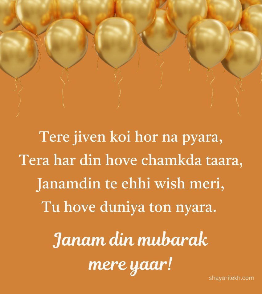 Punjabi Birthday Blessing Shayari