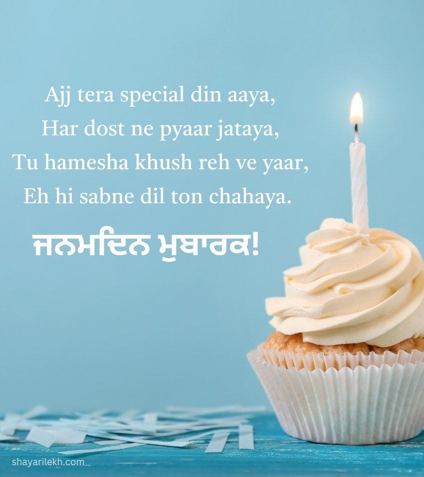 Punjabi Blessing Birthday Shayari Messages