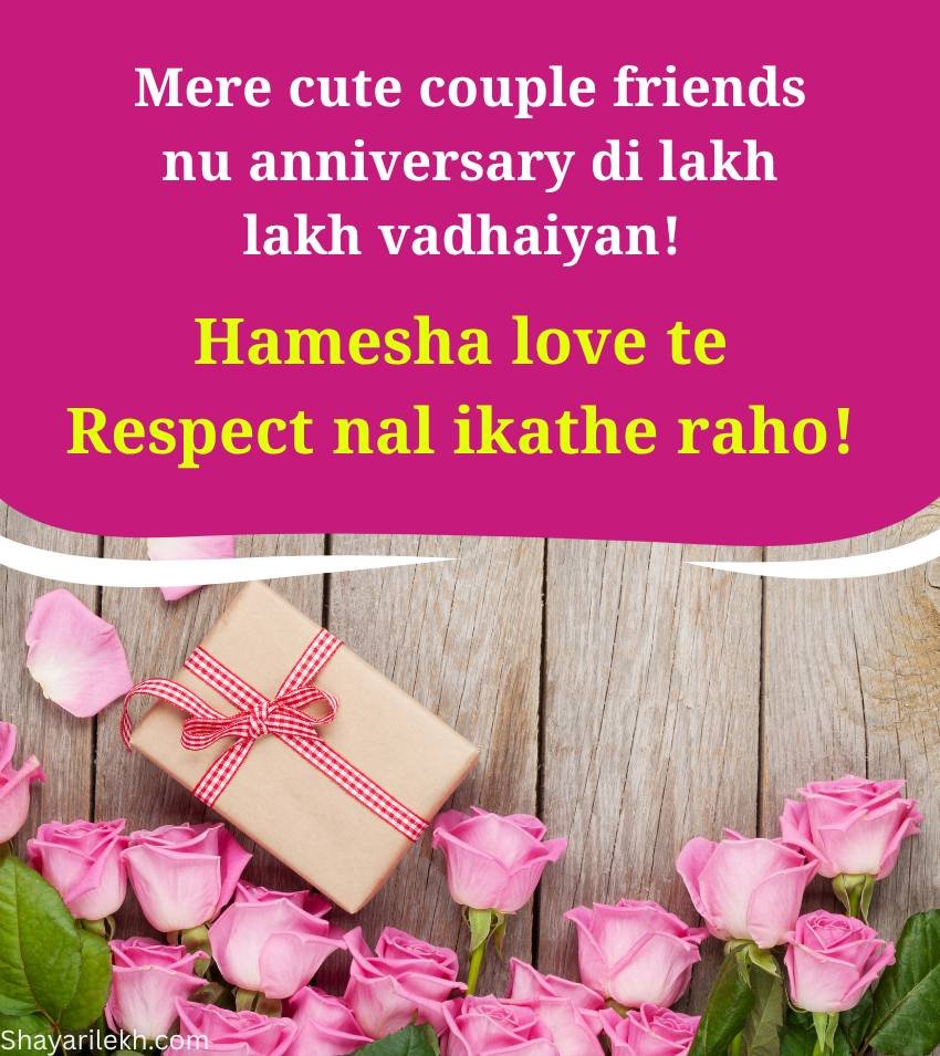 Marriage Anniversary Wishes in Punjabi For Friend