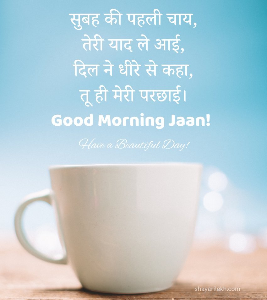 Romantic Hindi Good Morning Shayari Images