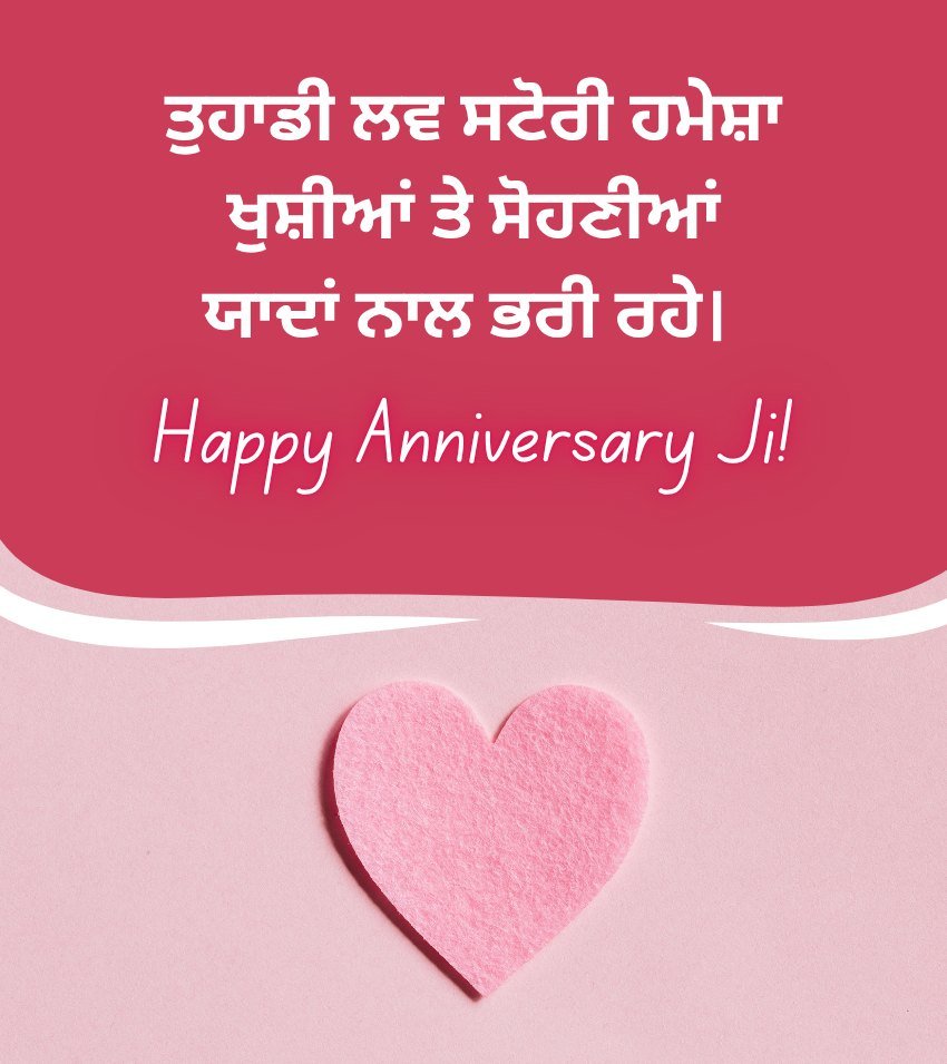 Love with Punjabi Wedding Anniversary Messages
