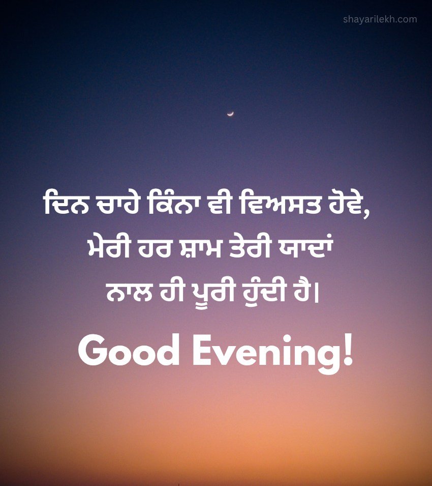 Sweet Punjabi Good Evening Status