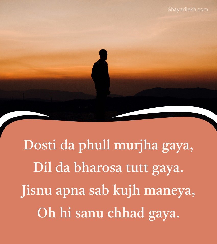 Sad Dosti Shayari in Punjabi