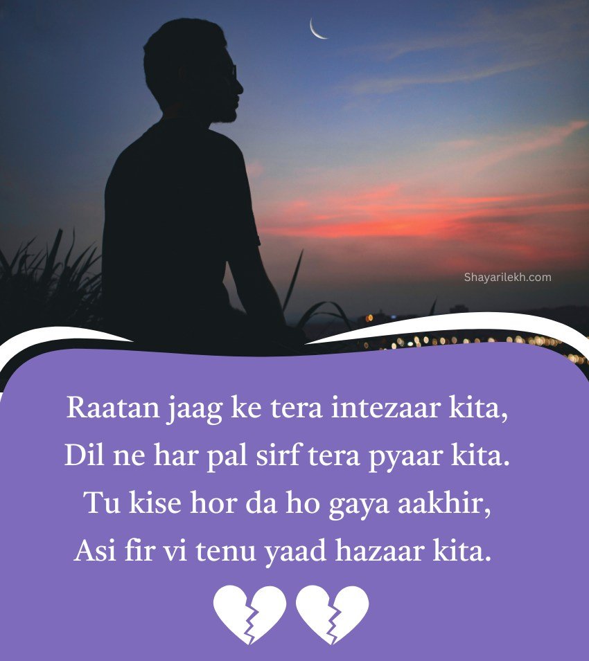 Heart Touching Punjabi Breakup Shayari for Status