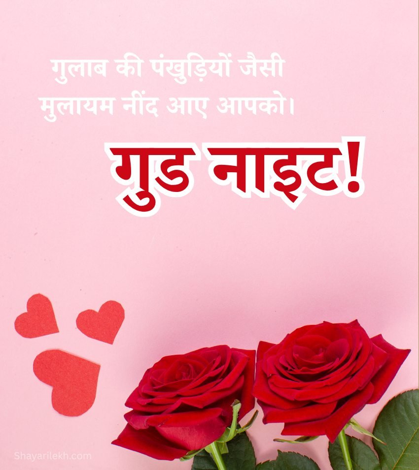 Red Roses Shubh Ratri Love SMS In Hindi