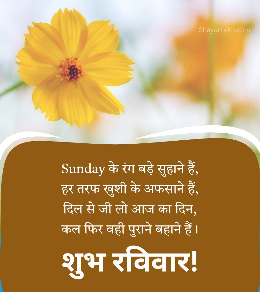 Happy Sunday Greetings Images In Hindi