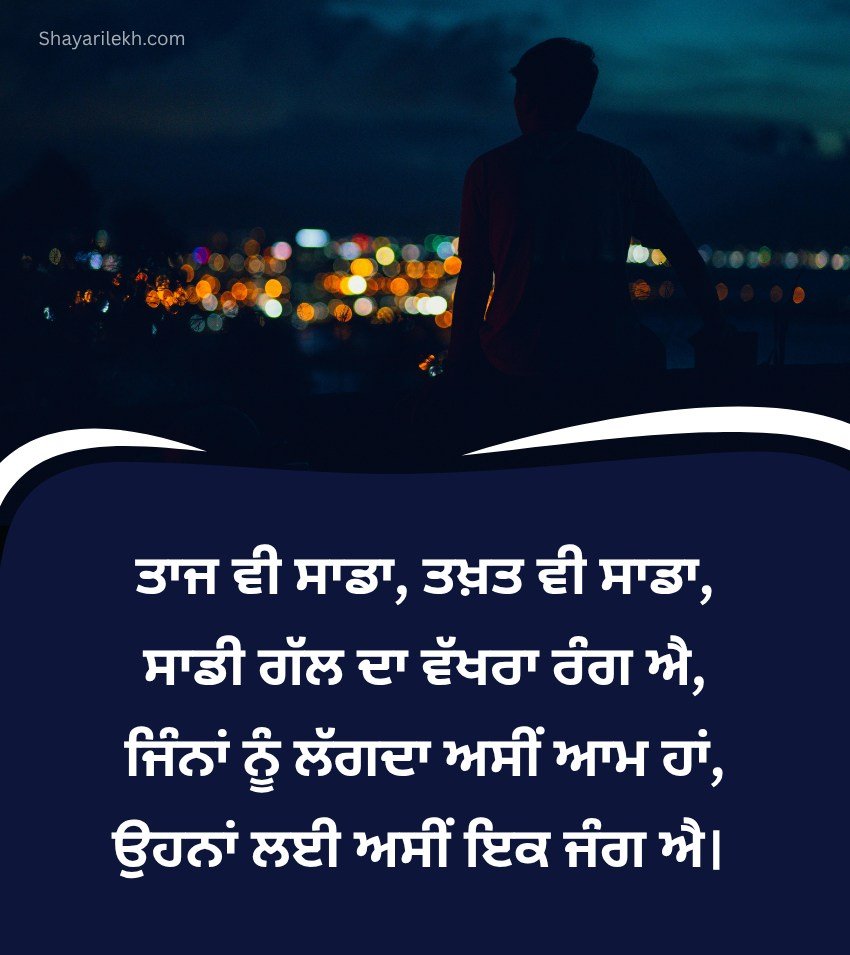 Punjabi Royal Attitude Shayari for Status